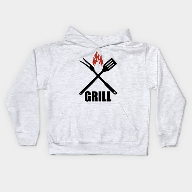grill Kids Hoodie by Ntdesignart